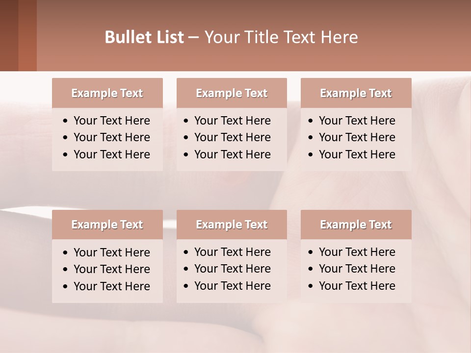 A Person's Hand With A Brown Substance On It PowerPoint Template