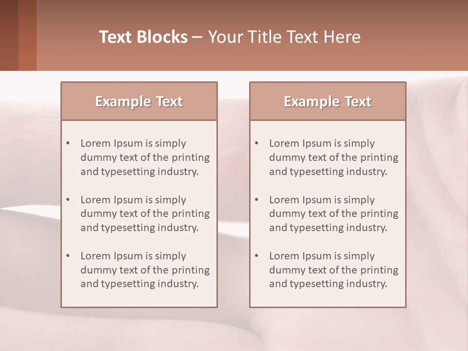 A Person's Hand With A Brown Substance On It PowerPoint Template