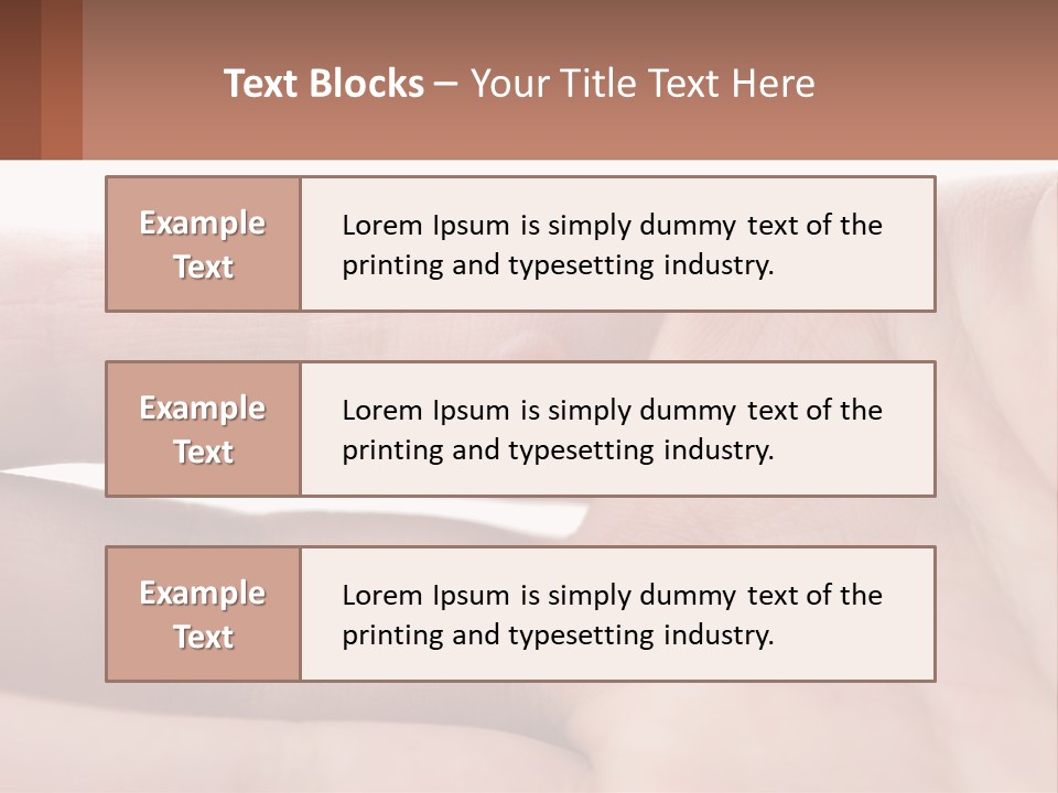 A Person's Hand With A Brown Substance On It PowerPoint Template