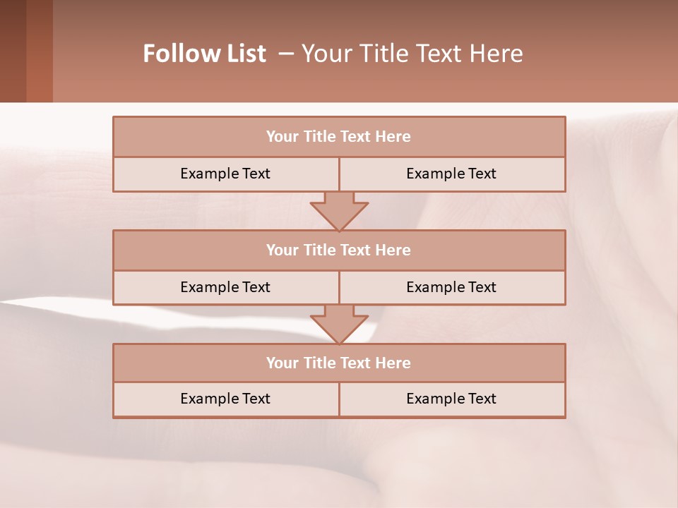 A Person's Hand With A Brown Substance On It PowerPoint Template