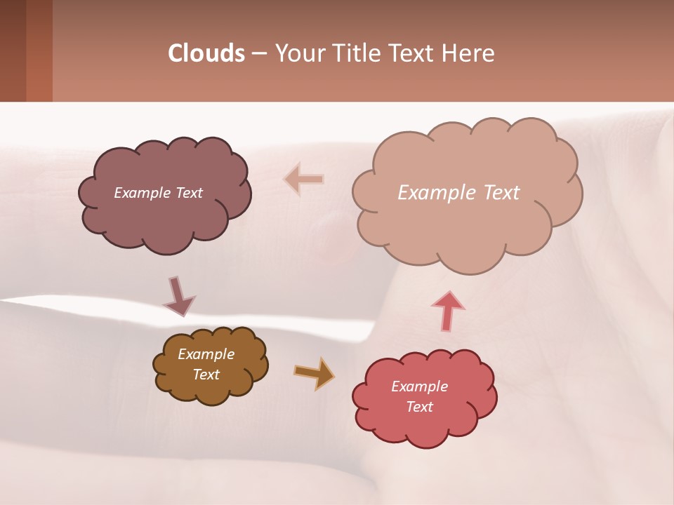 A Person's Hand With A Brown Substance On It PowerPoint Template