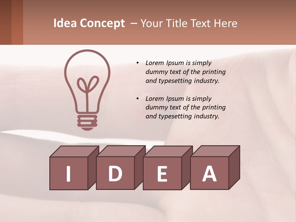 A Person's Hand With A Brown Substance On It PowerPoint Template