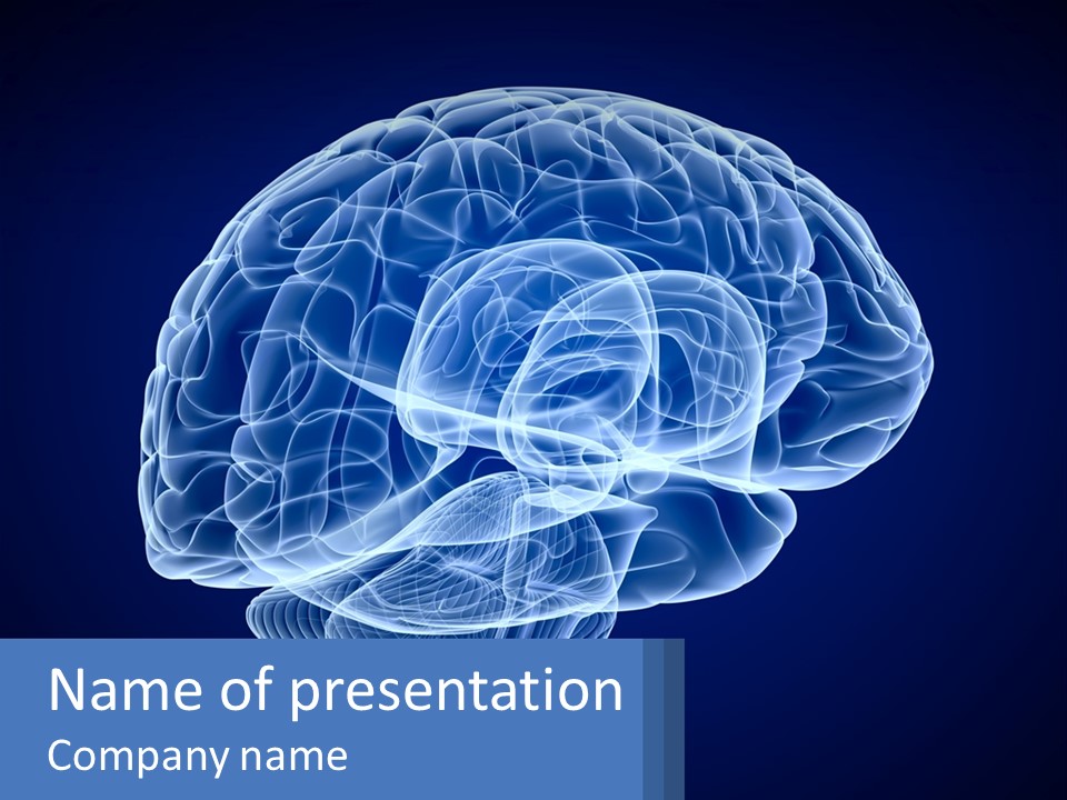 A Blue Brain Powerpoint Presentation Is Shown PowerPoint Template