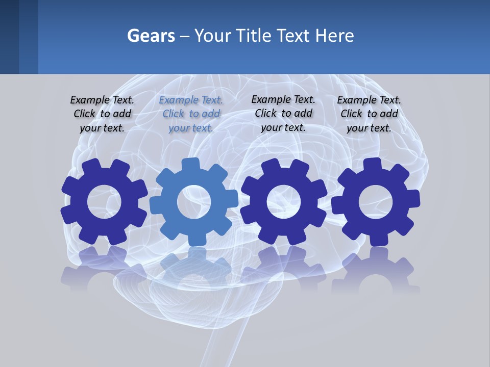 A Blue Brain Powerpoint Presentation Is Shown PowerPoint Template