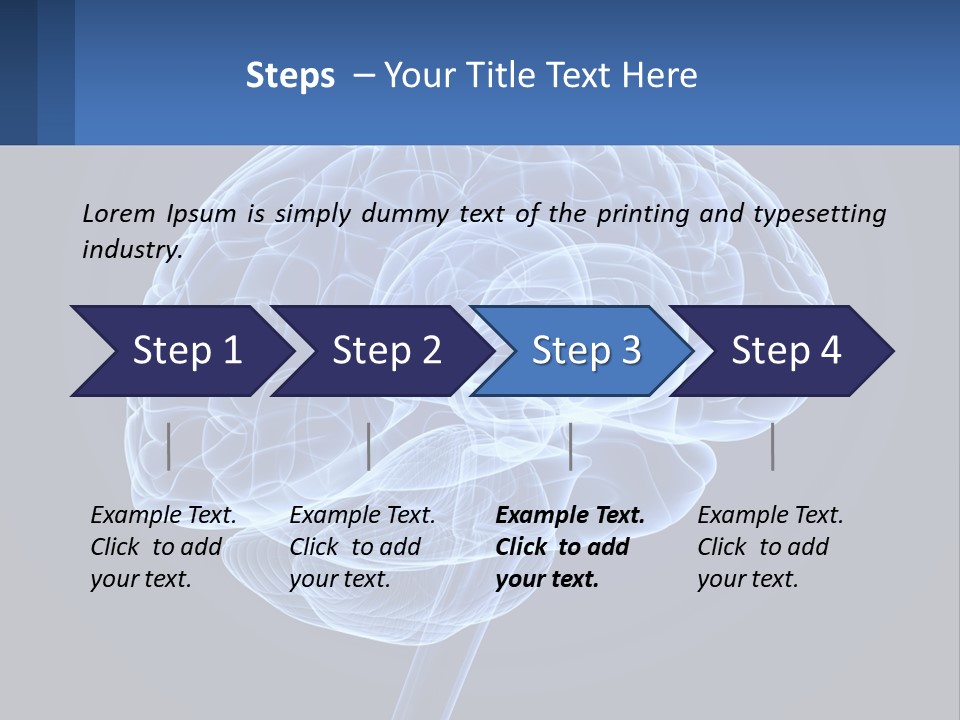 A Blue Brain Powerpoint Presentation Is Shown PowerPoint Template