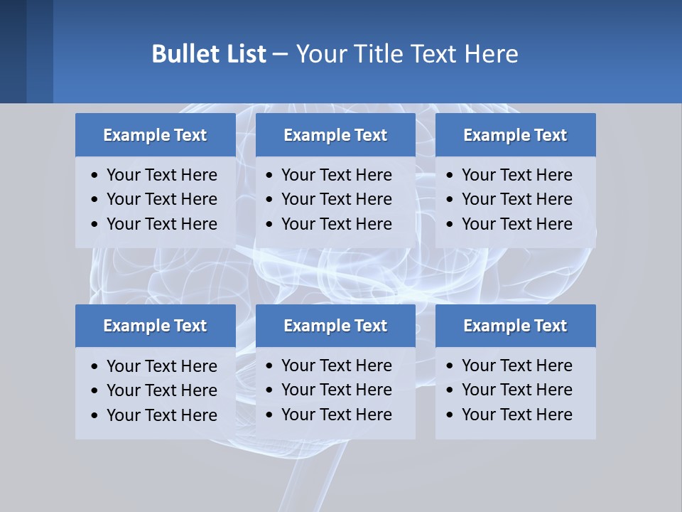 A Blue Brain Powerpoint Presentation Is Shown PowerPoint Template