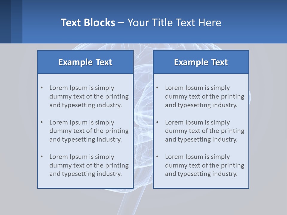 A Blue Brain Powerpoint Presentation Is Shown PowerPoint Template