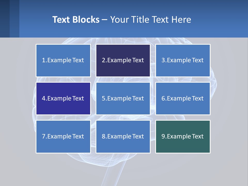 A Blue Brain Powerpoint Presentation Is Shown PowerPoint Template