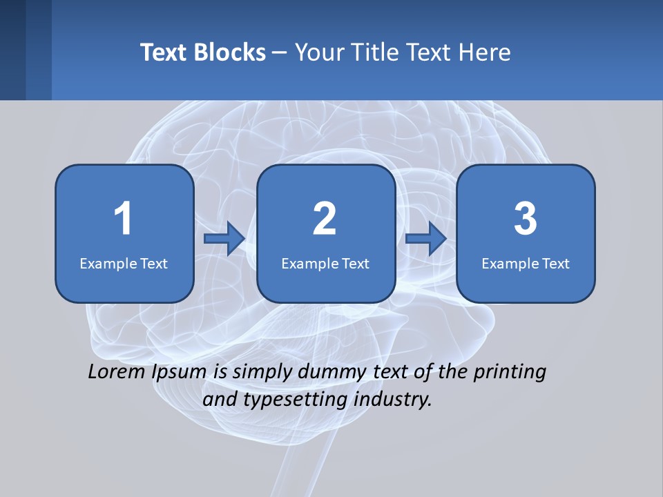 A Blue Brain Powerpoint Presentation Is Shown PowerPoint Template