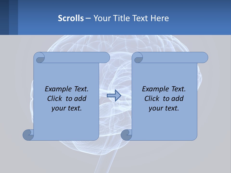 A Blue Brain Powerpoint Presentation Is Shown PowerPoint Template