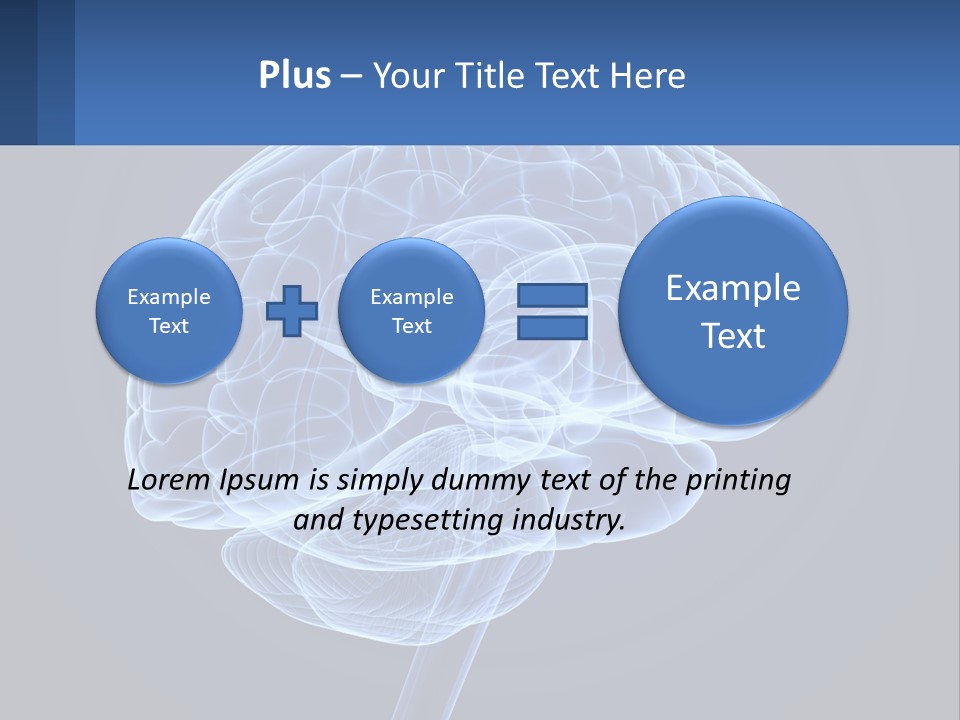 A Blue Brain Powerpoint Presentation Is Shown PowerPoint Template