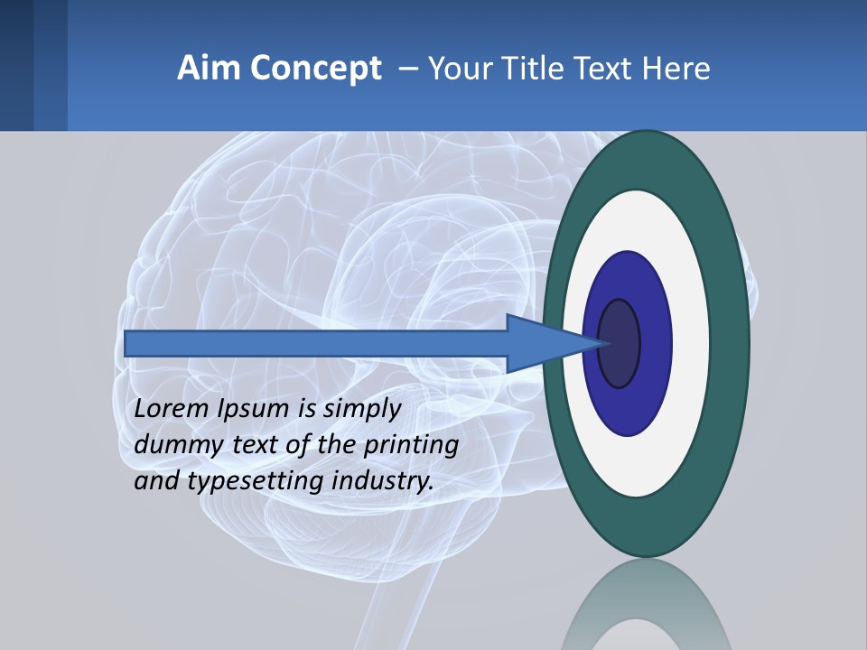 A Blue Brain Powerpoint Presentation Is Shown PowerPoint Template