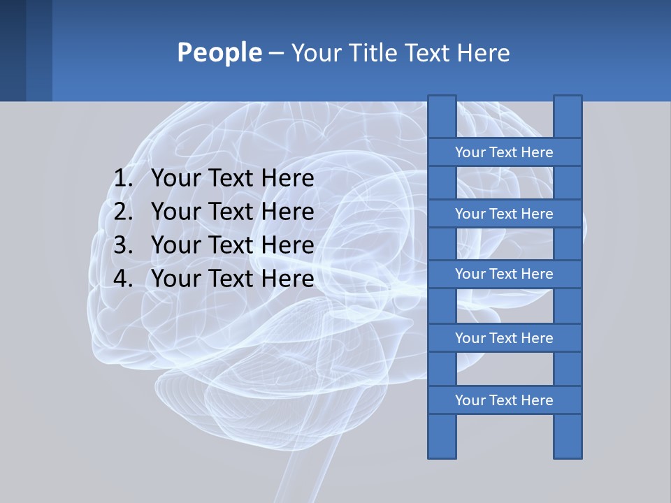 A Blue Brain Powerpoint Presentation Is Shown PowerPoint Template