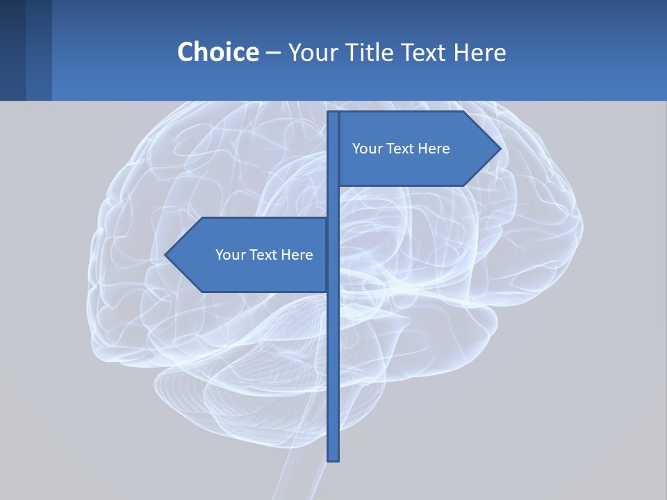 A Blue Brain Powerpoint Presentation Is Shown PowerPoint Template