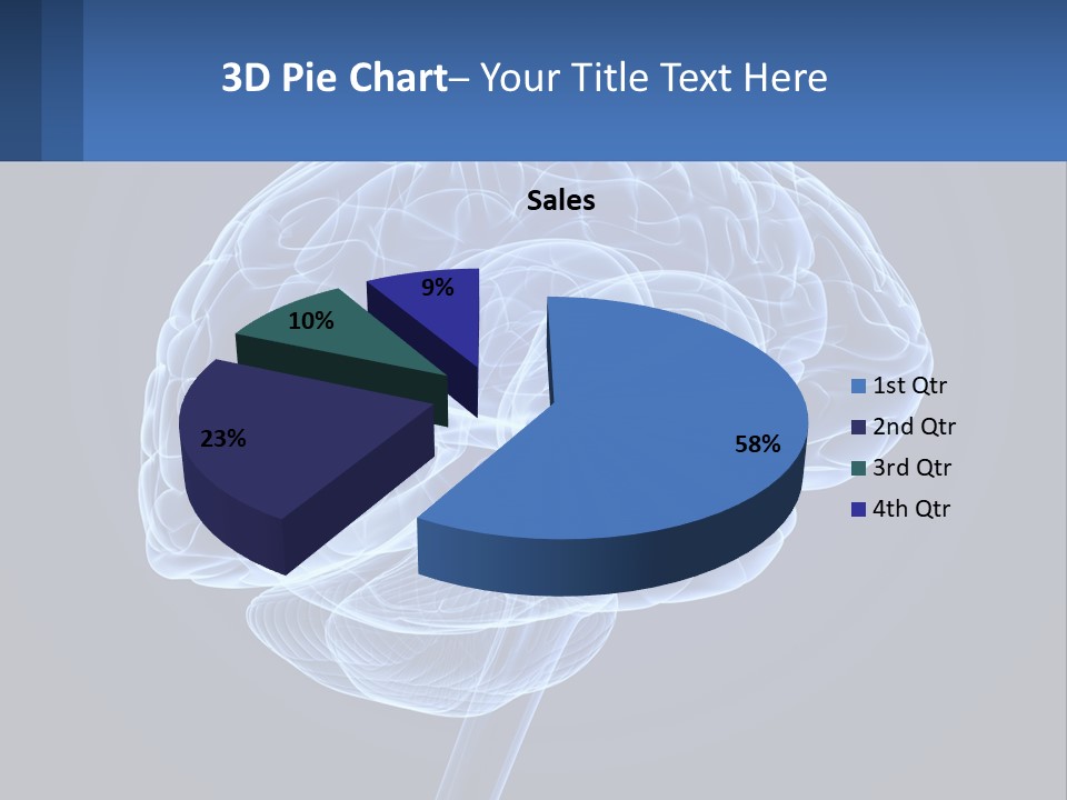 A Blue Brain Powerpoint Presentation Is Shown PowerPoint Template