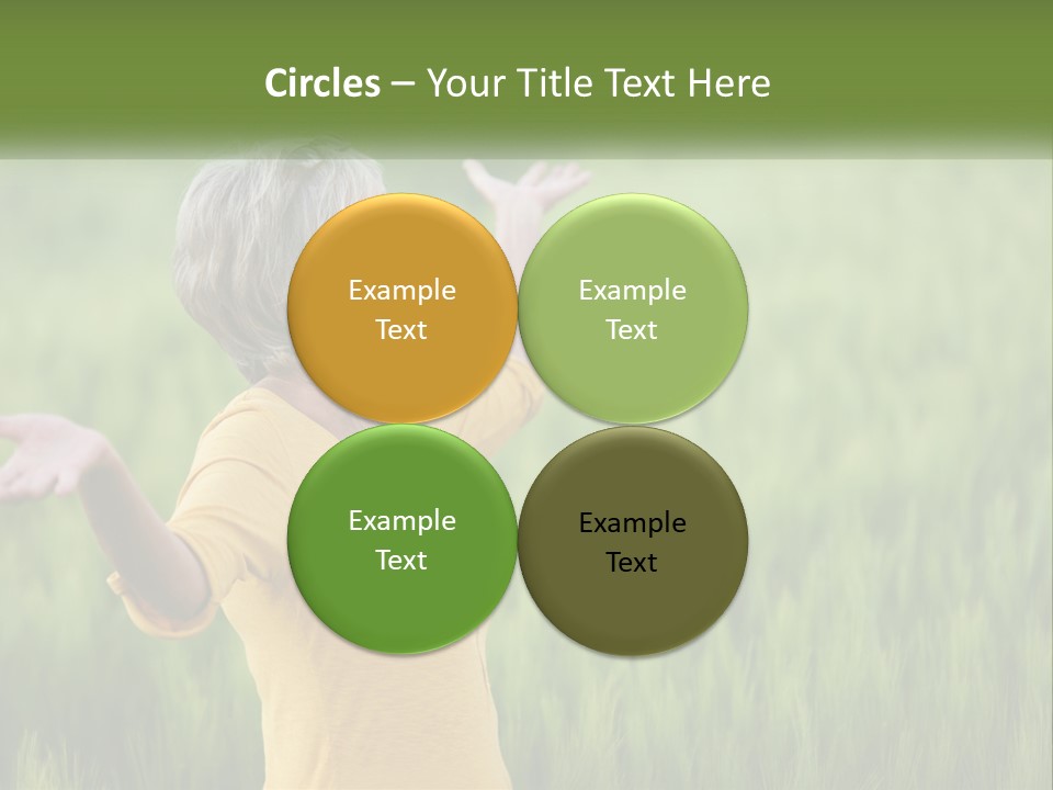 A Woman Standing In A Field Of Green Grass PowerPoint Template