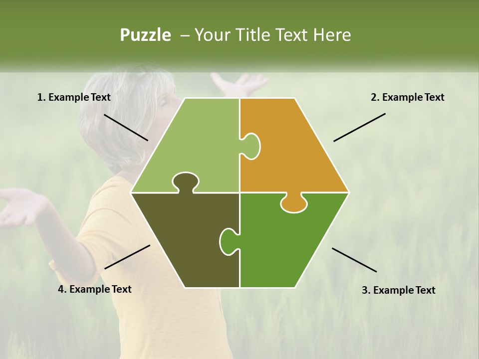 A Woman Standing In A Field Of Green Grass PowerPoint Template