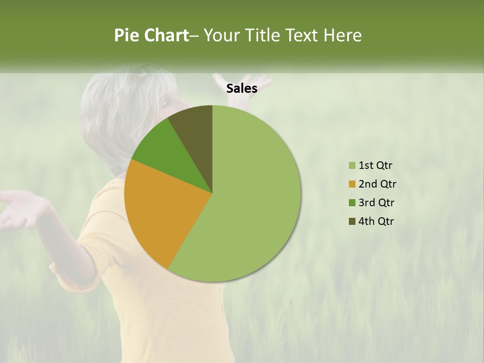 A Woman Standing In A Field Of Green Grass PowerPoint Template
