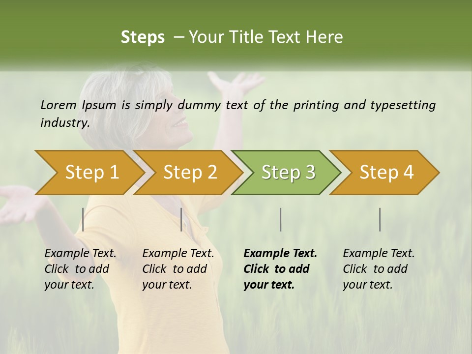 A Woman Standing In A Field Of Green Grass PowerPoint Template