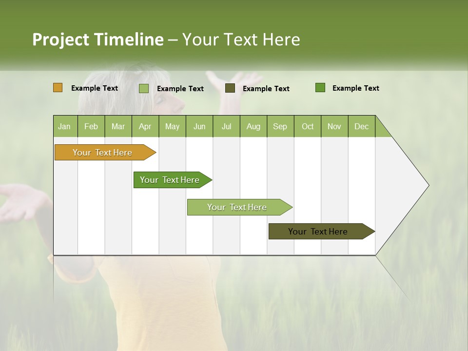 A Woman Standing In A Field Of Green Grass PowerPoint Template