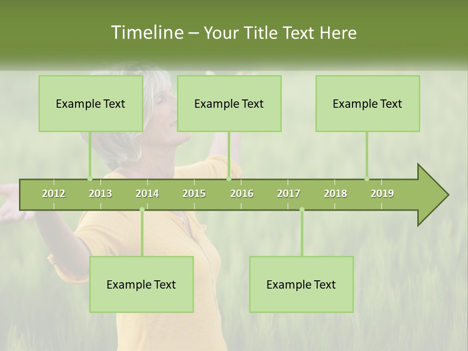 A Woman Standing In A Field Of Green Grass PowerPoint Template