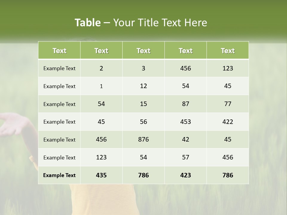 A Woman Standing In A Field Of Green Grass PowerPoint Template