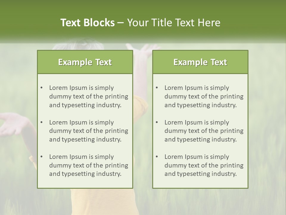 A Woman Standing In A Field Of Green Grass PowerPoint Template