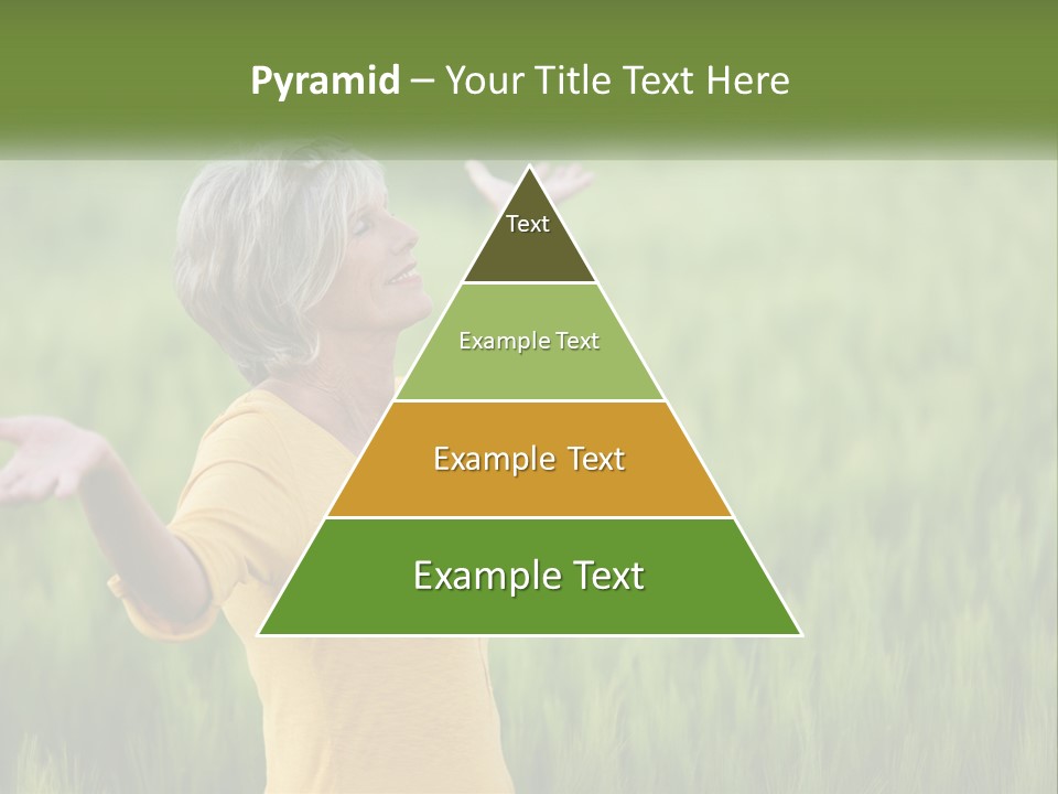 A Woman Standing In A Field Of Green Grass PowerPoint Template