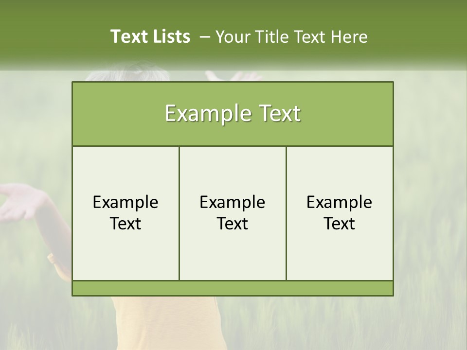 A Woman Standing In A Field Of Green Grass PowerPoint Template