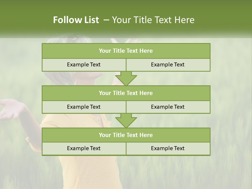 A Woman Standing In A Field Of Green Grass PowerPoint Template