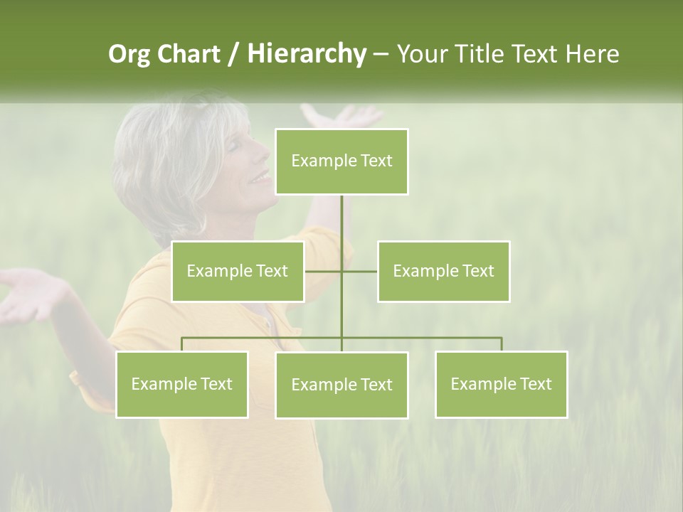 A Woman Standing In A Field Of Green Grass PowerPoint Template