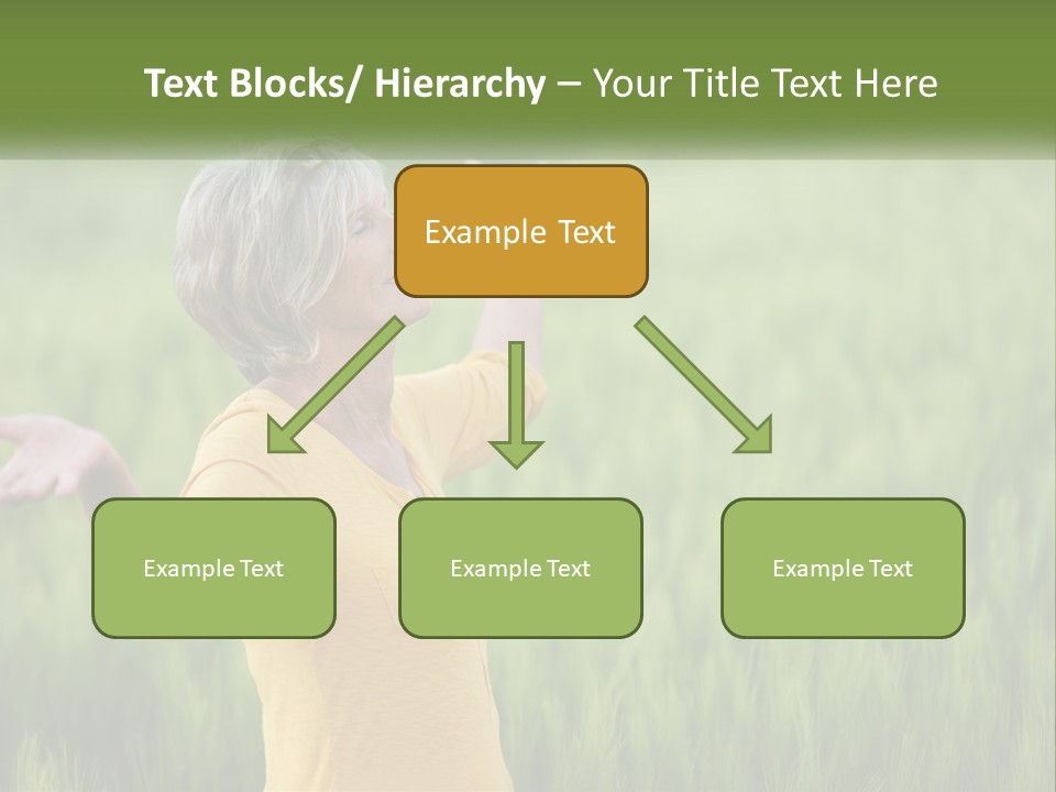 A Woman Standing In A Field Of Green Grass PowerPoint Template