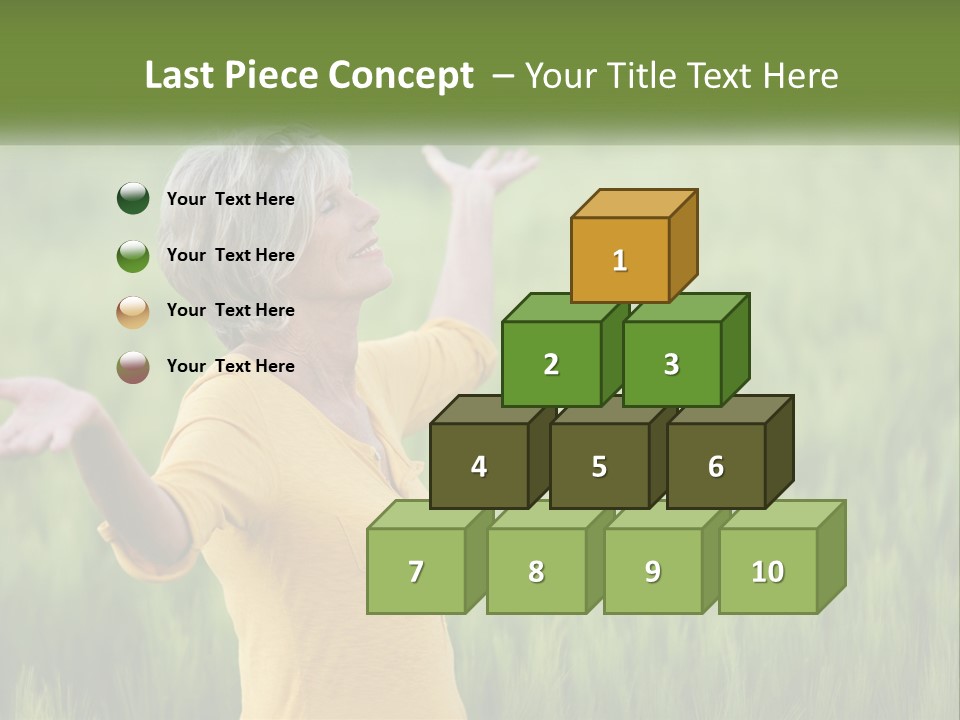 A Woman Standing In A Field Of Green Grass PowerPoint Template