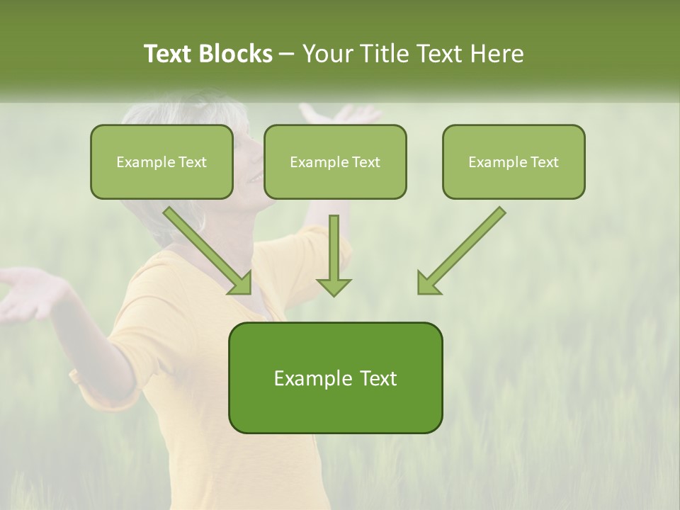 A Woman Standing In A Field Of Green Grass PowerPoint Template