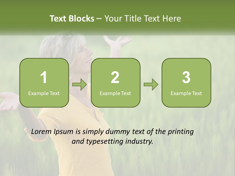 A Woman Standing In A Field Of Green Grass PowerPoint Template