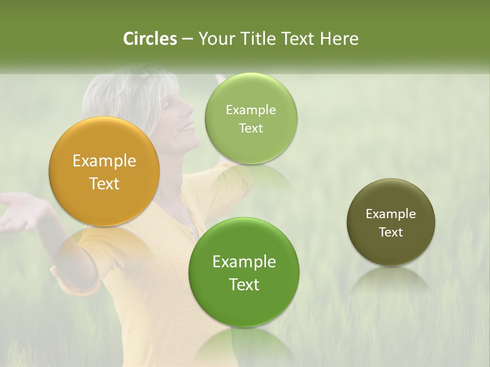 A Woman Standing In A Field Of Green Grass PowerPoint Template