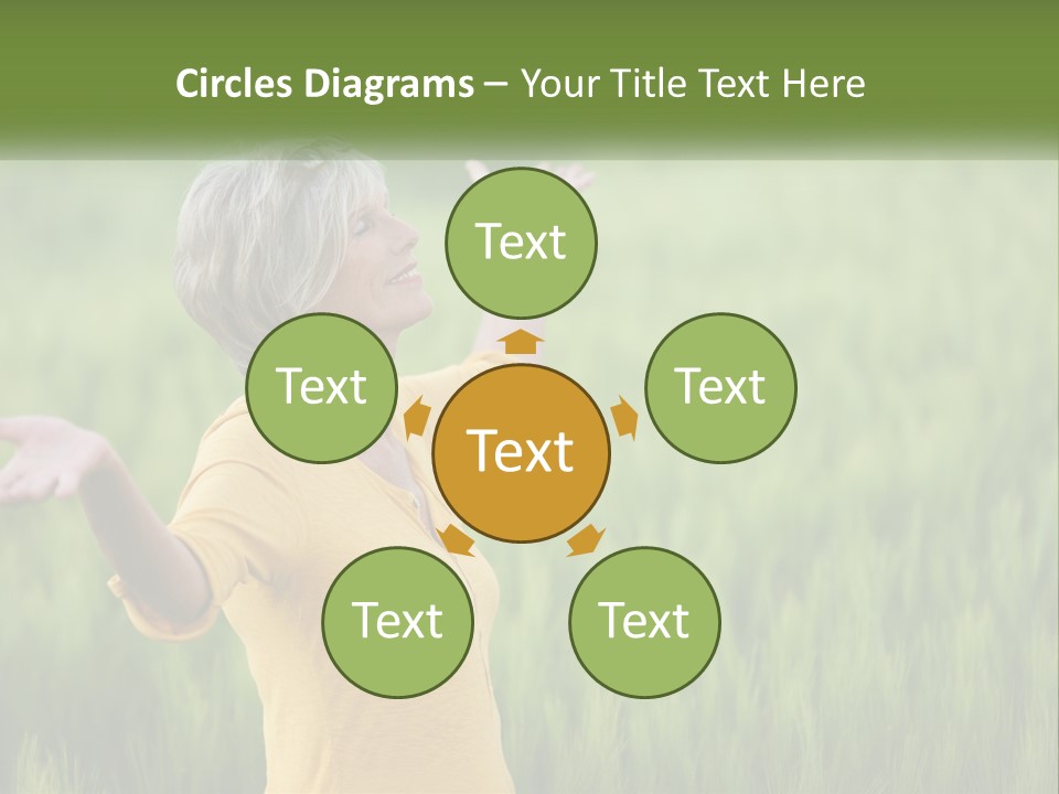 A Woman Standing In A Field Of Green Grass PowerPoint Template