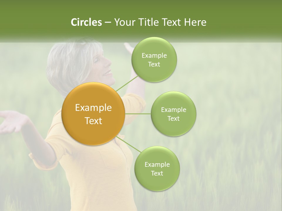 A Woman Standing In A Field Of Green Grass PowerPoint Template