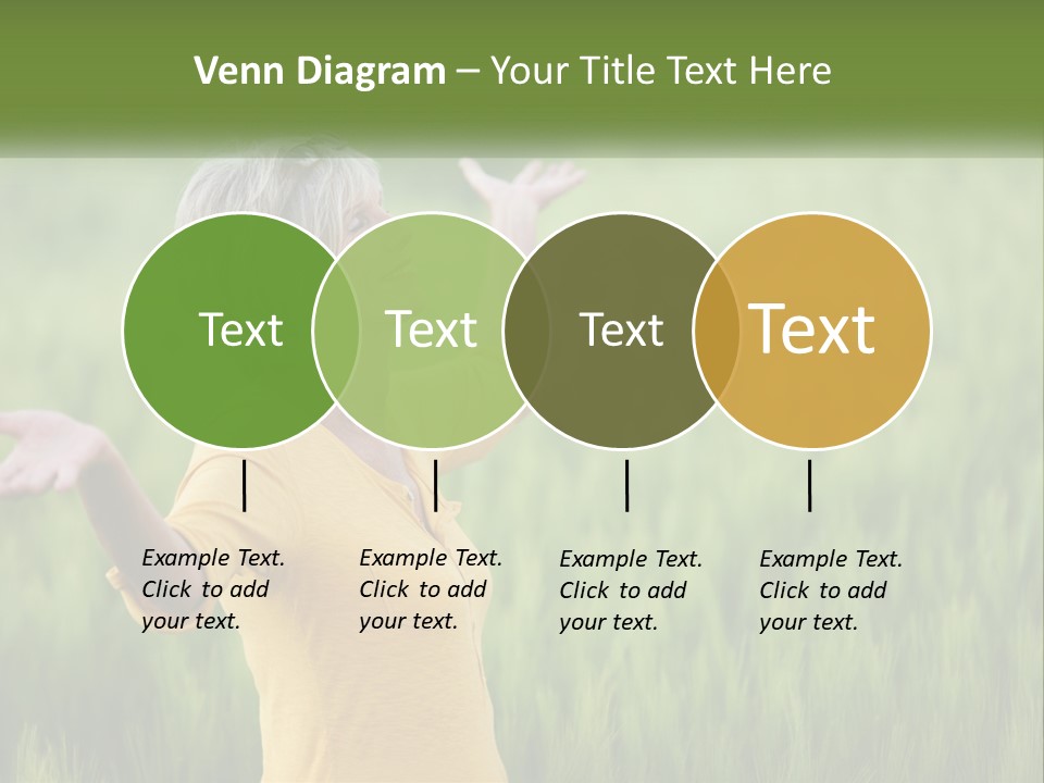 A Woman Standing In A Field Of Green Grass PowerPoint Template