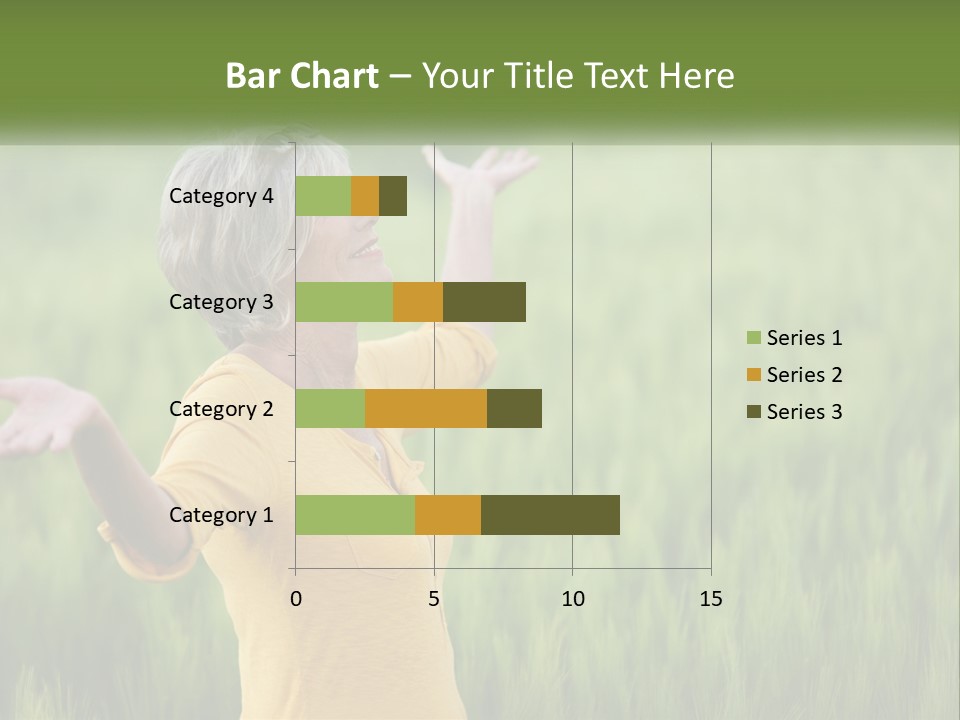 A Woman Standing In A Field Of Green Grass PowerPoint Template