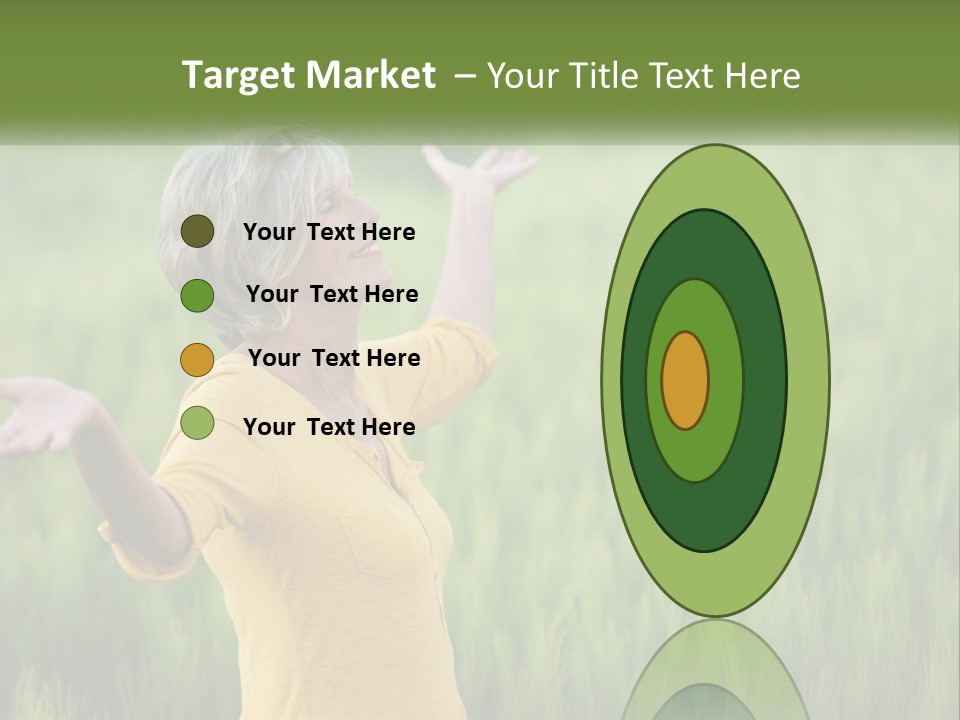 A Woman Standing In A Field Of Green Grass PowerPoint Template