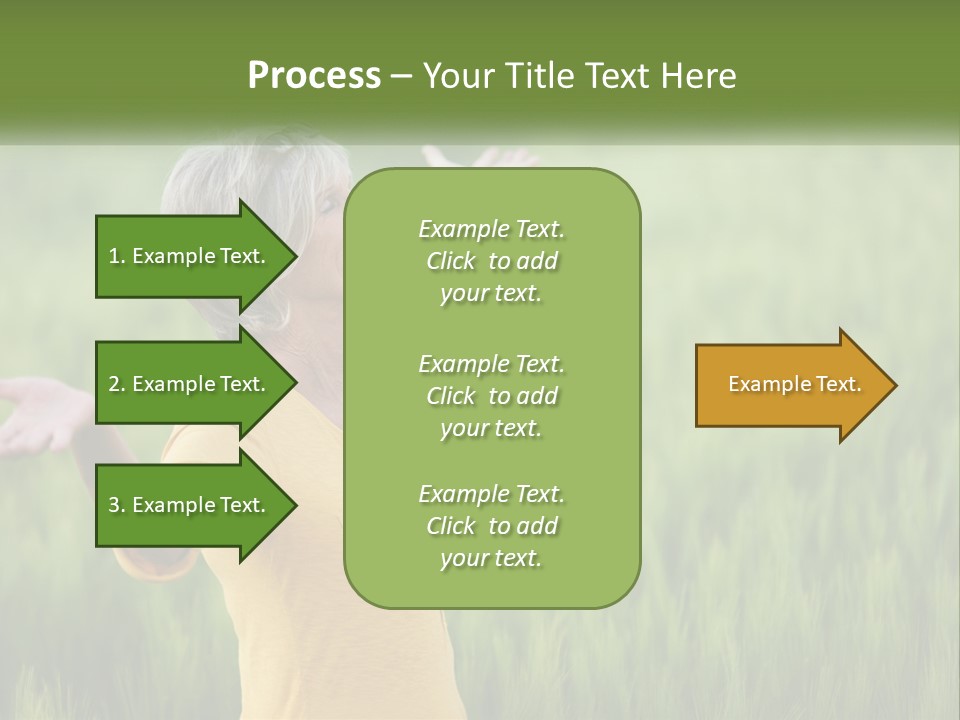 A Woman Standing In A Field Of Green Grass PowerPoint Template