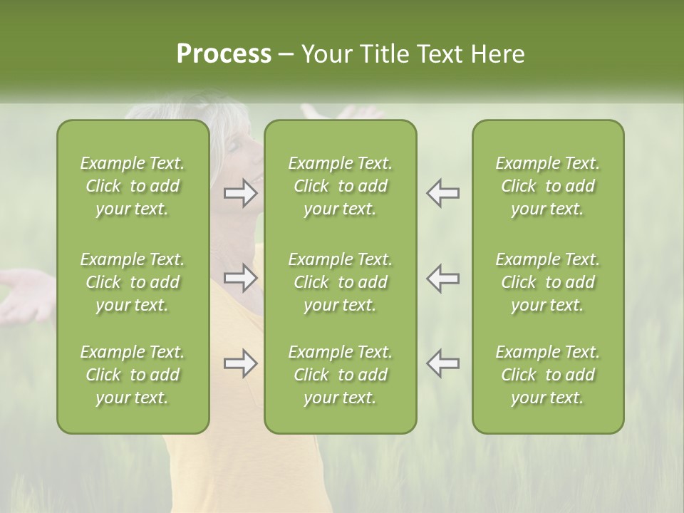 A Woman Standing In A Field Of Green Grass PowerPoint Template