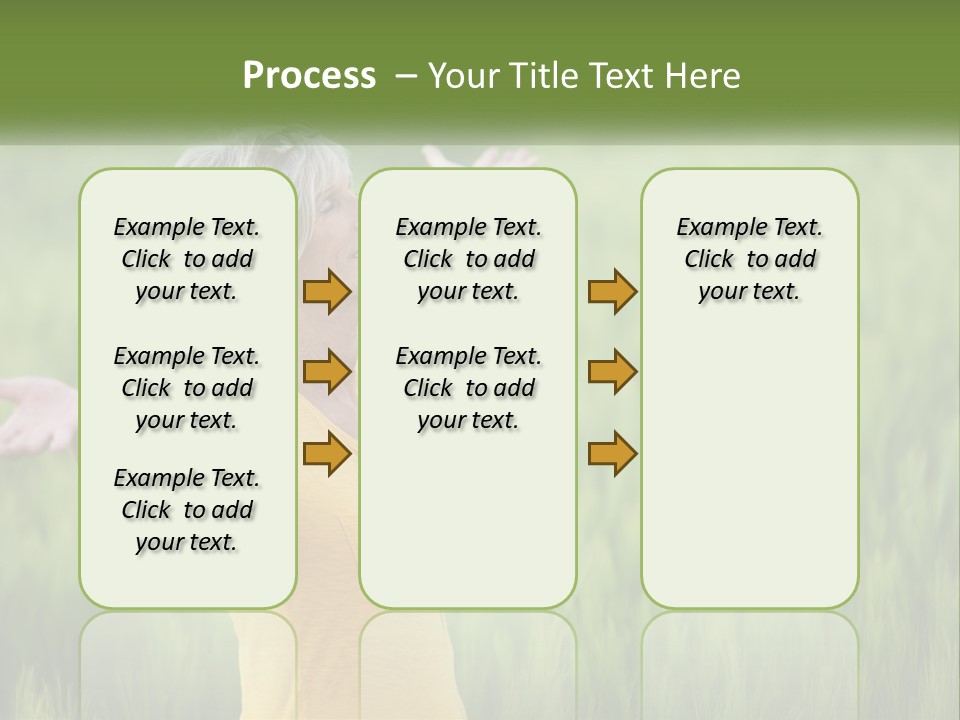 A Woman Standing In A Field Of Green Grass PowerPoint Template