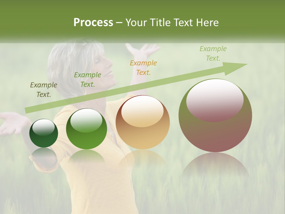 A Woman Standing In A Field Of Green Grass PowerPoint Template