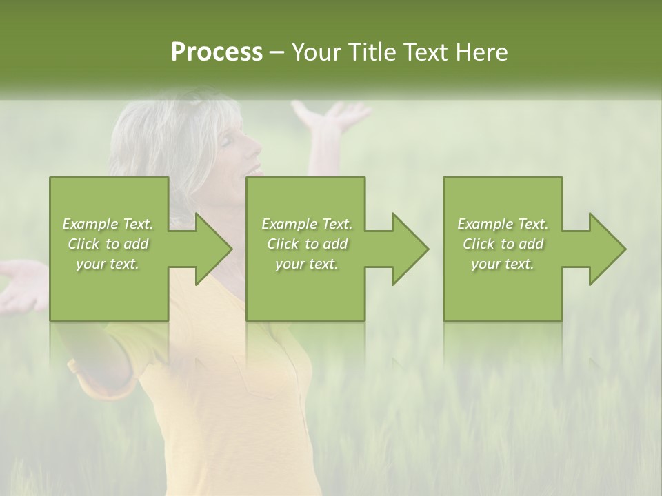 A Woman Standing In A Field Of Green Grass PowerPoint Template