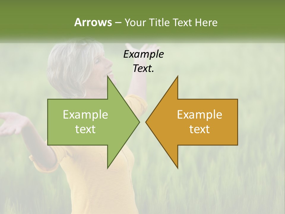 A Woman Standing In A Field Of Green Grass PowerPoint Template