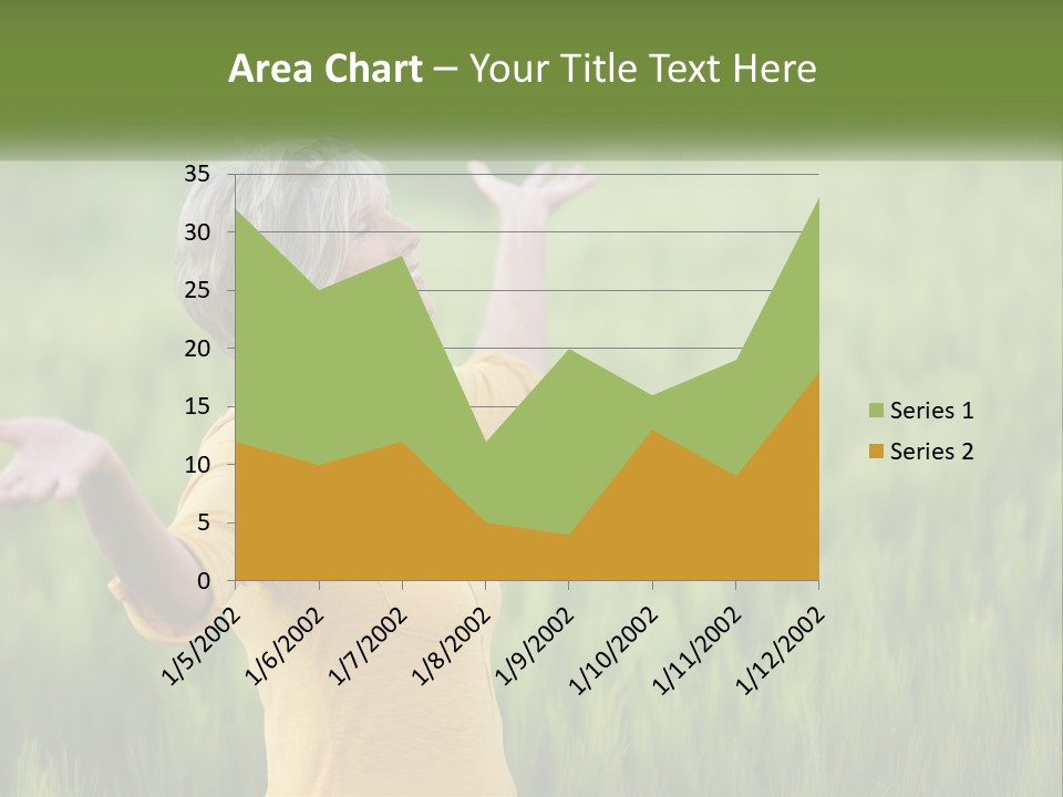 A Woman Standing In A Field Of Green Grass PowerPoint Template
