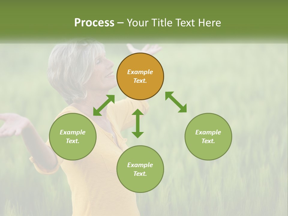 A Woman Standing In A Field Of Green Grass PowerPoint Template