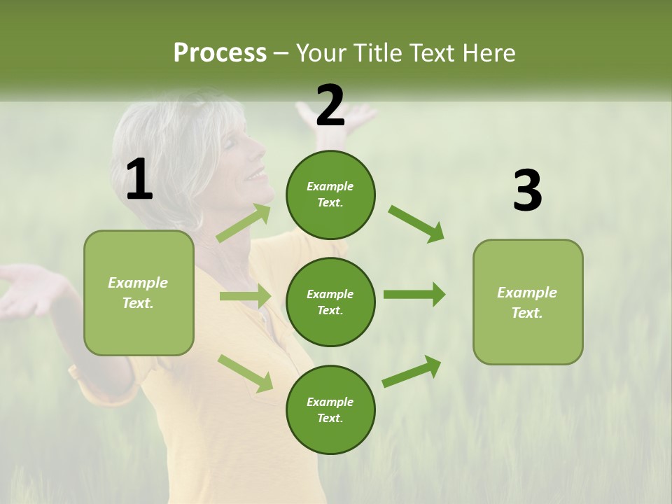 A Woman Standing In A Field Of Green Grass PowerPoint Template